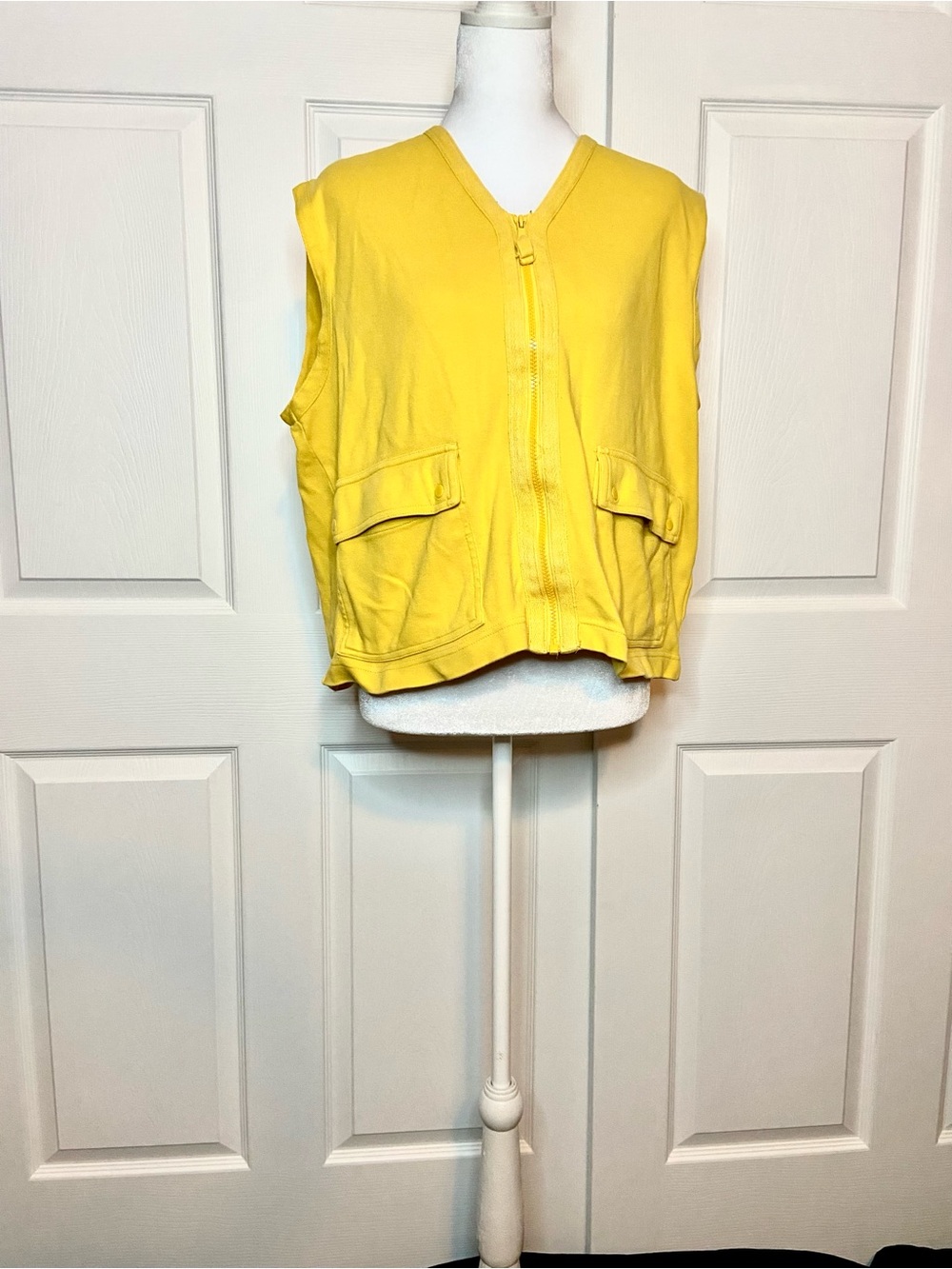 Retro Sport Bright Yellow Cotton Vest